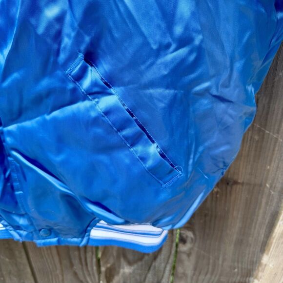 NICE Vintage 80s-90s Texas HS Band Satin Bomber Jacket Unisex M Quilted, Pockets - Picture 5 of 11